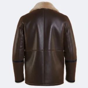 Men’s RAF B3 Brown Leather Shearling Jacket - Image 5