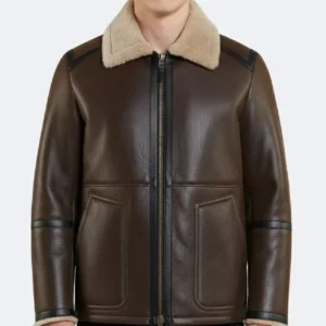 Men’s RAF B3 Brown Leather Shearling Jacket